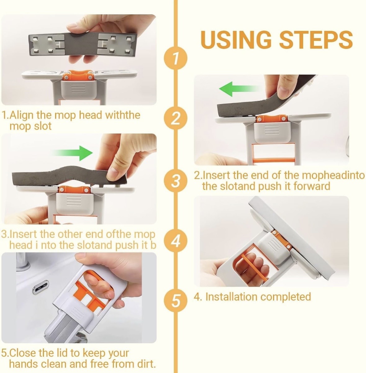 Smart Mini Mop | Self-Squeeze Portable Cleaning Mop - Piktocart