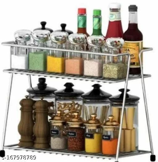 COMBO OF Spice rack + 4 in 1 chakla belan stand + orange v shape cup stand - Piktocart