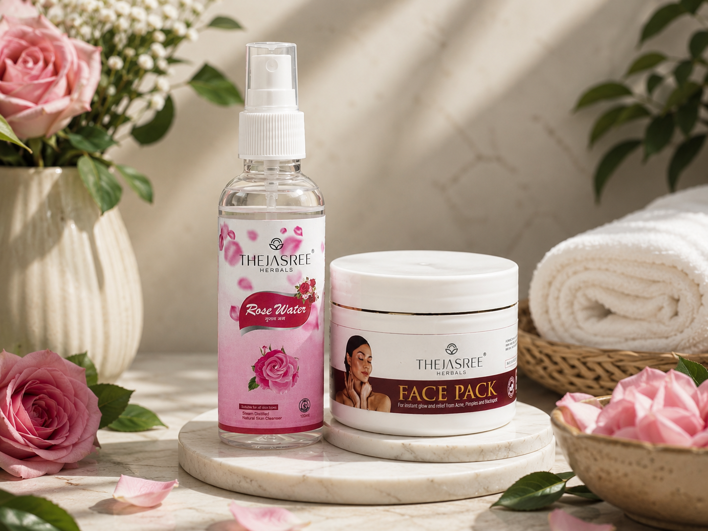 THEJASREE Herbals Rose Glow Gift Set - Piktocart