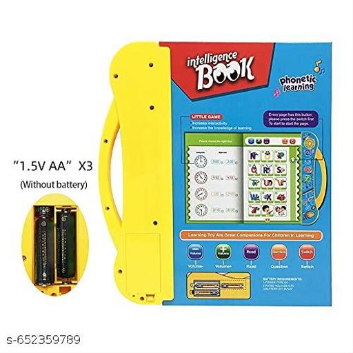 TOYTAPRI Intelligence Book Sound Book, study book, intelligence study book for Children,English Letters & Words Language_Skills Learning Book,Fun Educational Toys. Activities with Numbers, Shapes Learning Book for Toddlers (Battery Not Included) - Piktocart