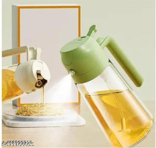 Oil Sprayer And Dispenser Bottle for Kitchen,2 in 1 Olive Oil Mist Sprayer and Oil Dispenser 500ML for Cooking,BBQ, Air Fryer, Salad, Frying, Baking - Piktocart