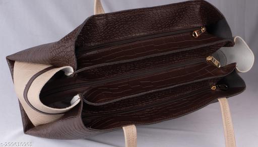 Dual tone croco pattern tote handbags for womens - EliteAura.Store
