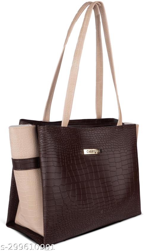 Dual tone croco pattern tote handbags for womens - EliteAura.Store