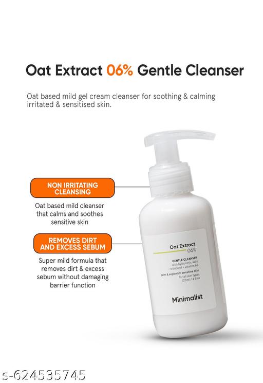 Oat Extract 6% Cleanser | Non-Drying, Gentle Face Wash with  Hyaluronic  Acid | For Sensitive Skin | 120ml - EliteAura.Store