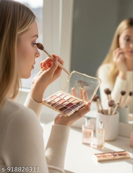 Manka Alluring Glam Edition Eyeshadow Palette, 18 Shades, Pink and Brown Tones, Glitter and Matte Finish - EliteAura.Store