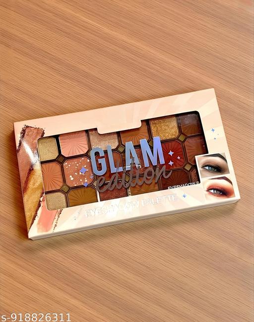 Manka Alluring Glam Edition Eyeshadow Palette, 18 Shades, Pink and Brown Tones, Glitter and Matte Finish - EliteAura.Store
