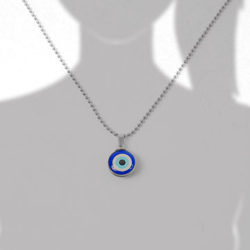 Blue Turkish Evil Eye Pendant Chain Necklace for Men & Women - EliteAura.Store