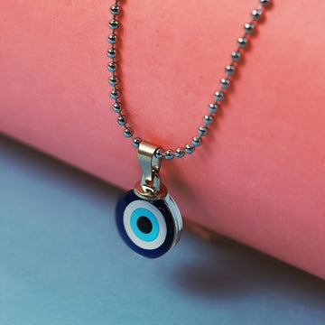Blue Turkish Evil Eye Pendant Chain Necklace for Men & Women - EliteAura.Store