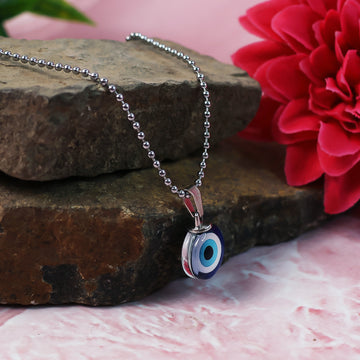 Blue Turkish Evil Eye Pendant Chain Necklace for Men & Women - EliteAura.Store