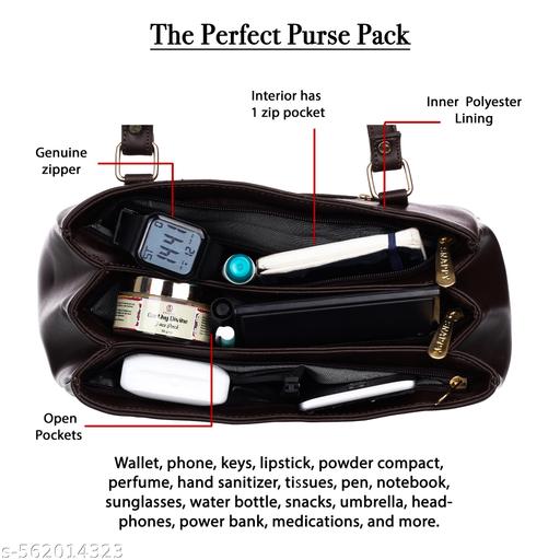 Women Handbag Big Size Office Purse For Women Handbag Women Tote Bag For College Leather Handbag Purse For Women Stylish Women Purse Ladies Bag (Brown handbags) - EliteAura.Store