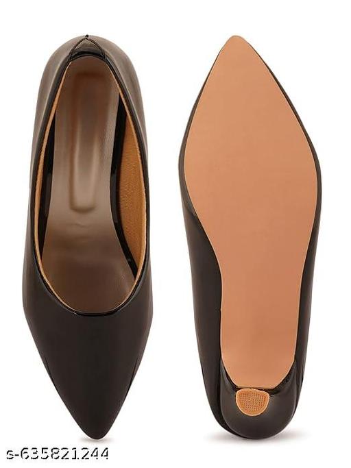 Classic Women’s Heels Fashionable Beige Pointed Toe Pumps Comfortable Mid Heel Chunky Look Dress Shoes Trendy Formal & Party Wear Heels for Girls and Women - EliteAura.Store
