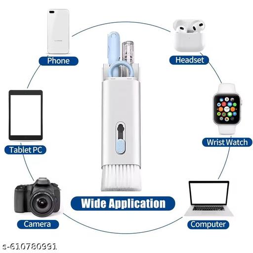 7-in-1 Cleaning Kit | All-in-One Keyboard Cleaning Kit with Brush & Cleaner for Bluetooth, AirPods, Laptop, Tablet, Phone, iPad, Smartwatch, MacBook, Earbuds & PC Accessories - EliteAura.Store