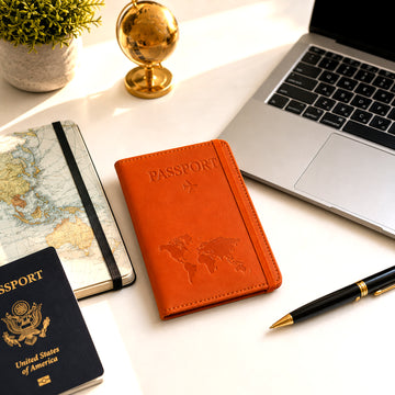 Premium Multifunction Travel Passport Holder & Wallet – Durable PU Leather - EliteAura.Store