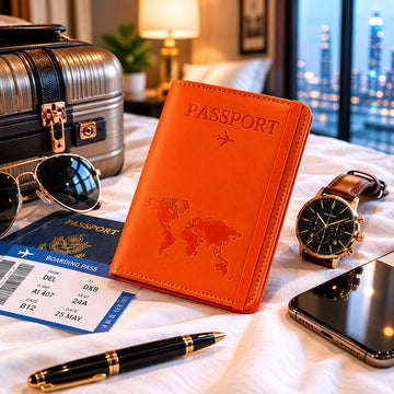 Premium Multifunction Travel Passport Holder & Wallet – Durable PU Leather - EliteAura.Store