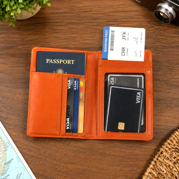 Premium Multifunction Travel Passport Holder & Wallet – Durable PU Leather - EliteAura.Store