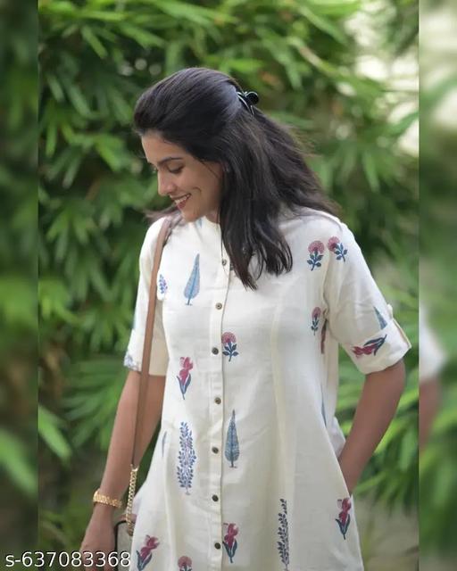 Women Printed White Cord set (Top & Bottom Set) - EliteAura.Store