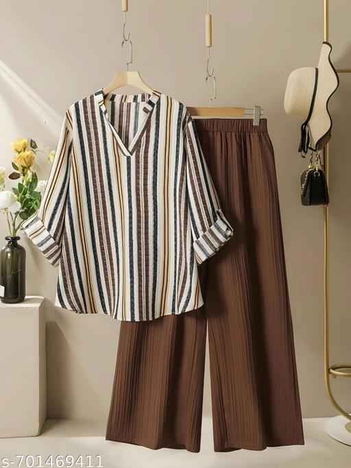 JANTIX00  Brown coat set  - EliteAura.Store