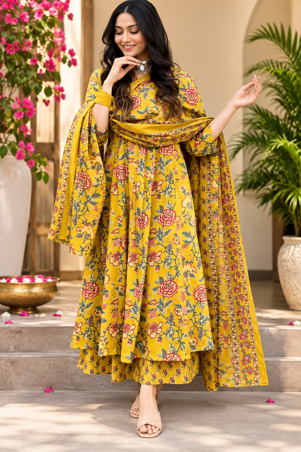 Golden Hour Vibes: Ethnic Simplicity with a Floral Twist - PrimeDeals