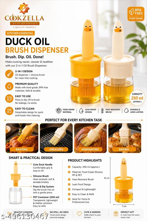 Oil Dispenser for Kitchen, 2 IN 1 Oil Dispenser Bottle with Silicone Basting Brush for Cooking Vinegar Sauce BBQ Grill Frying Baking,Air Fryer (pack of 2) - PrimeDeals