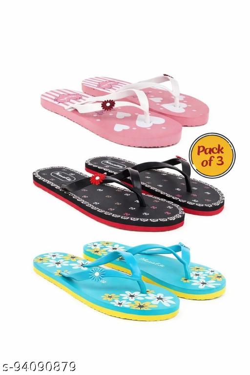 Phonolite Women's Stylish Slippers Combo Pack Comfortable Daily Wear Flat Sandals | Slippers | Women's Slippers | Ladies Slippers | Slippers for Women - PrimeDeals