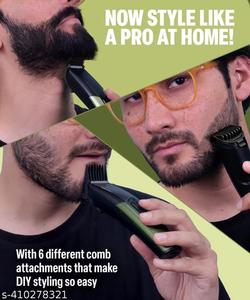 POWER PLAY NXT BEARD TRIMMER Trimmer 90 min Runtime 6 Length Settings (Green) - PrimeDeals