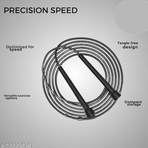   Professional Adjustable Skipping Rope Jumping Rope With Comfortable Handles Freestyle Skipping Rope (Black) - PrimeDeals