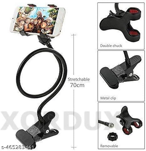 Flexible Lazy Phone Stand for Table Height Adjustable Desktop Mobile Phone Holder 360 Rotate for Online Classes Live Streaming and OTT Streaming Video Shoot YouTube Round Phone Stand Mobile Holder - PrimeDeals
