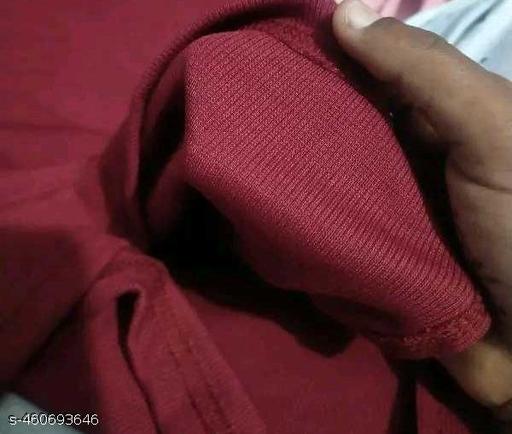 stylish highneck long  top  full seelevs (  Mahroon) - scopyin