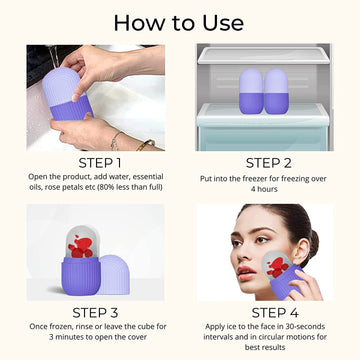 GlowForm Purple Beauty Ice Roller for Face & Eye Massage - Shiva Nandhini 