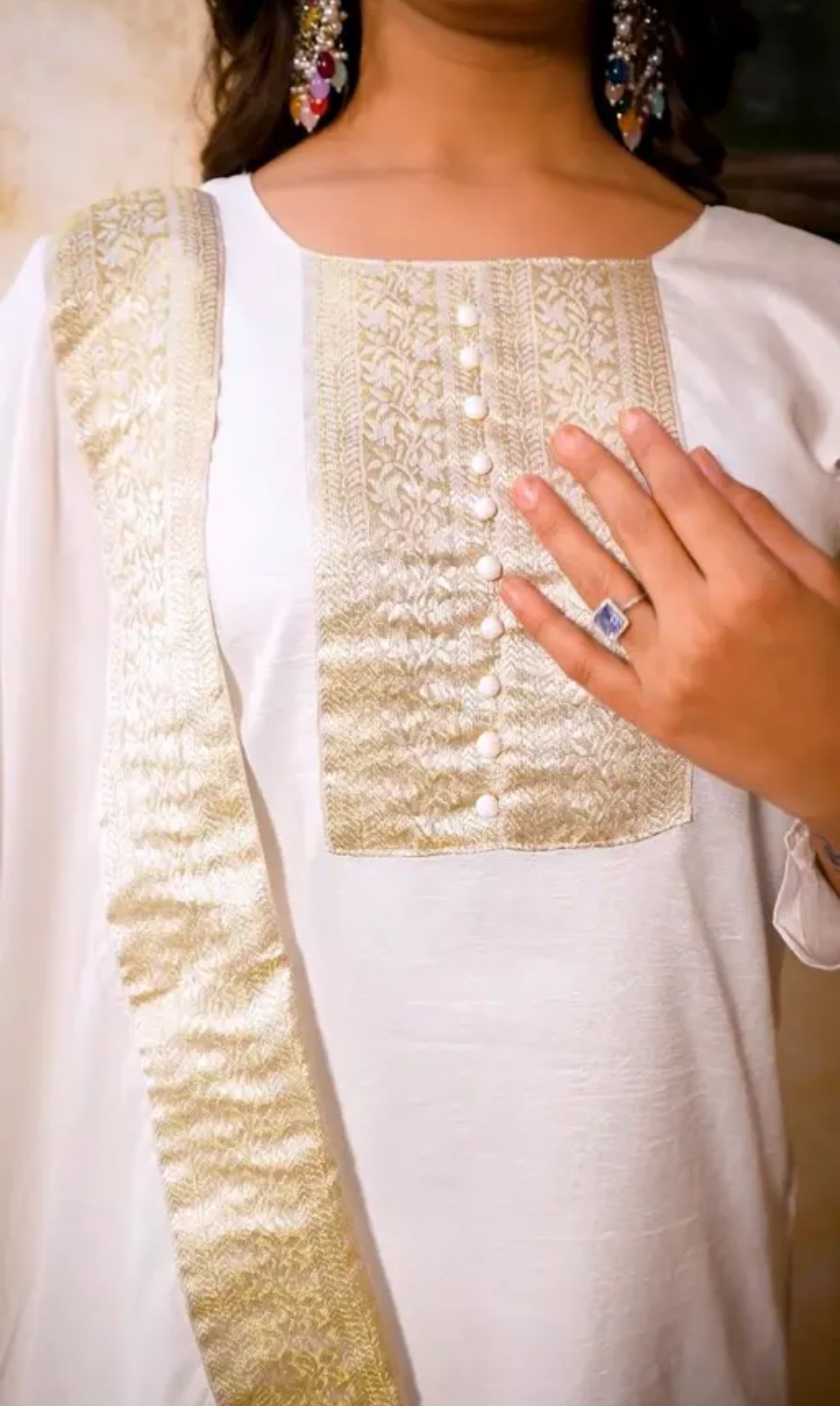 Kurti with dupatta - Shiva Nandhini 