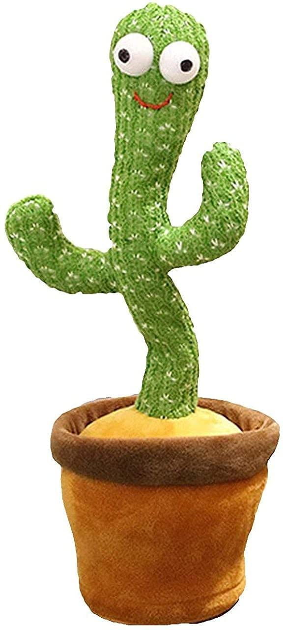 MADHAV Toys Dancing Cactus Talking Toy, Cactus Plush Toy, Wriggle & Singing Recording Repeat What You Say Funny Education Toys for Babies Children Playing, Home Decorate - Shiva Nandhini 