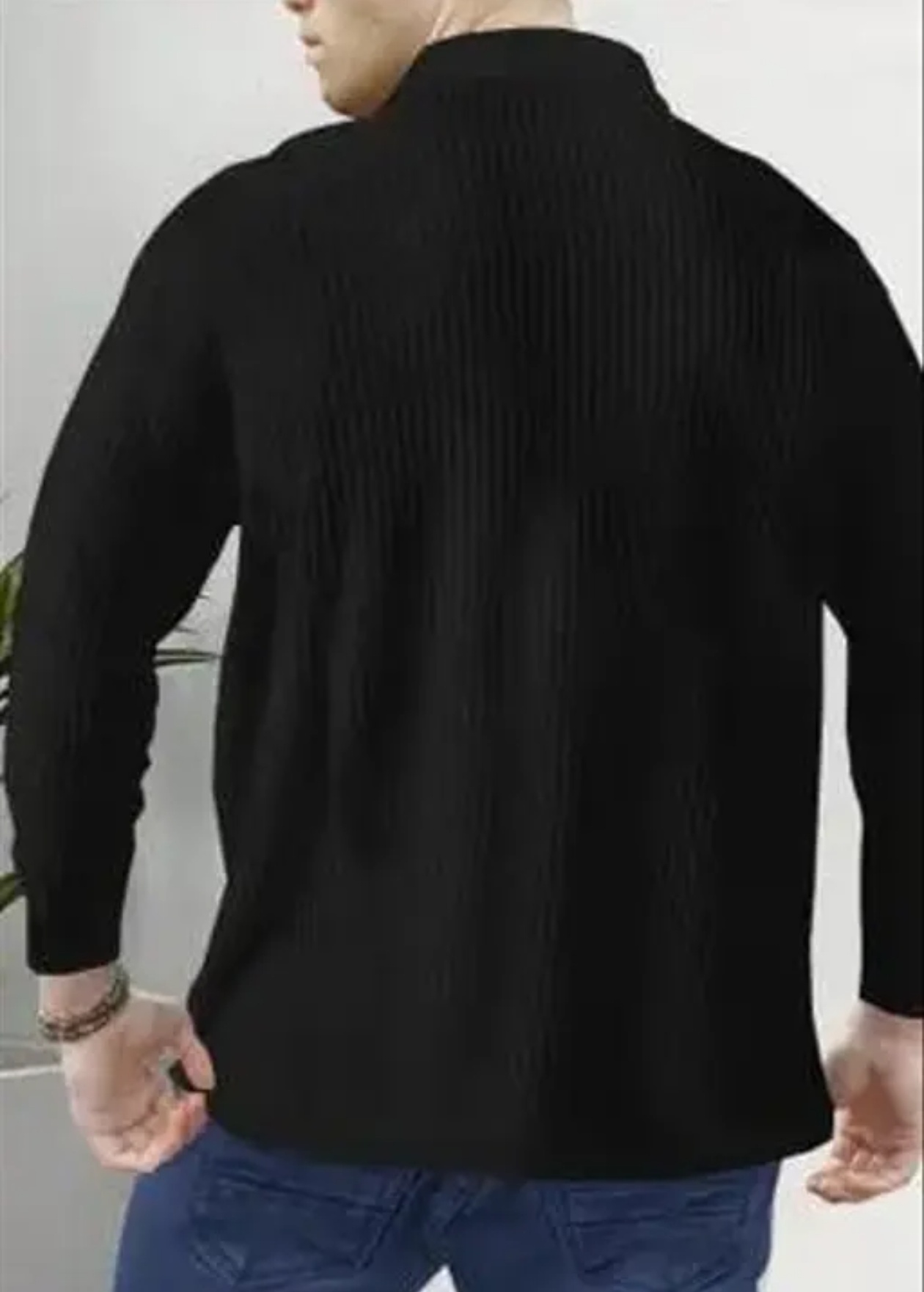 Men Polo Neck Full Sleeve Cotton Blend Regular Tshirt - Shiva Nandhini 