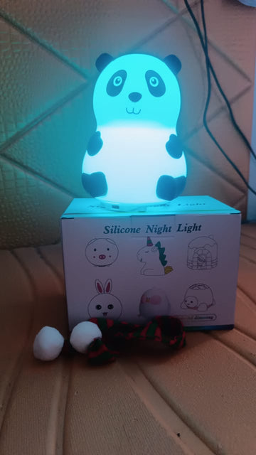 Panda 7-Color LED Silicone Touch Lamp (1 Pc) - Shiva Nandhini 