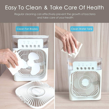 Portable Air Cooler Fan with 7-Color Light – Personal AC Fan - Shiva Nandhini 