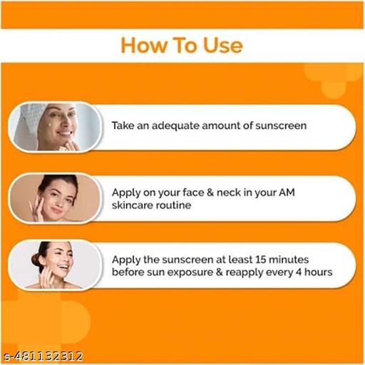 সানস্ক্রিন - SPF 50 PA+++ ভিটামিন C+E সুপার ব্রাইট সানস্ক্রিন, SPF 50 PA+++ (60 গ্রাম) ৩ প্যাক - SkyLux Store