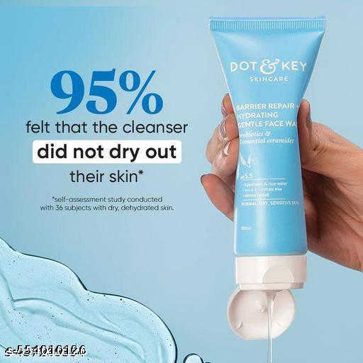 Dot and Key Blueberry Hydrate Barrier Repair Sunscreen SPF 50+ PA++++ Barrier Repair Hydrating Gentle Face Wash, 100ml - SkyLux Store