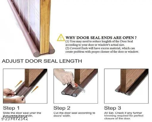 39" Door Bottom Seal Strip (Pack of 2) – Soundproof Draft Stopper & Gap Filler – Energy Saving, Blocks Dust, Noise & Insects – Brown - SkyLux Store