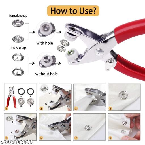 100pc Thickened Snap Fasteners Kit Metal Copper Five Claw Buckle Set with Hand Pressure Pliers Tool DIY Sewing Buttons Set for Clothing Sewing and Crafting Revat Machine v45 - smartfinds.ml