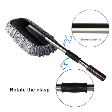 Car Duster, Long Retractable / Soft / Non-Slip / Handle - TASYA