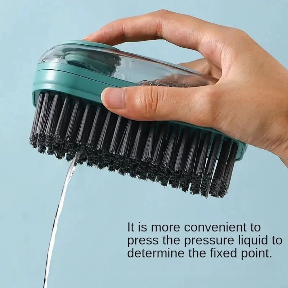 Scrub Brush with Soap Dispenser, Laundry Clothes and Shoes Scrubbing Brush, Cloth Washing Brush - Totnox 
