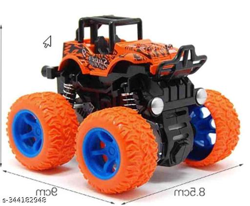 (Pack of-2/Multicolor) STRIVE ENTERPRISE Monster Truck Friction Powered Cars Toys, 360 Degree Stunt 4wd Cars Push go Truck for Toddlers Kids Gift - Totnox 