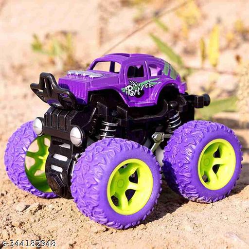 (Pack of-2/Multicolor) STRIVE ENTERPRISE Monster Truck Friction Powered Cars Toys, 360 Degree Stunt 4wd Cars Push go Truck for Toddlers Kids Gift - Totnox 