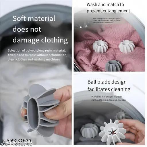 Laundry Ball for Washing Machine Reusable Scrubbing Balls Cleaning and Care Ball to Prevent Wrinkling and Tangling of Clothes Silicone Dryer Balls Washer Balls | Silicone Tidy Clothes Deep Cleaning Anti-Winding Laundry Washing Balls Pack of 08 - Totnox 