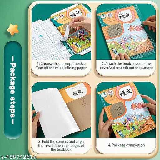 [30 Pcs-3 Different sizes-10 Each] Transparent Paper Sticker Book Cover Film Clear Matte for Craft 30Pcs,Waterproof School Textbook Protective Case Can Be Cut Self-Adhesive A4 Book Cover - Totnox 