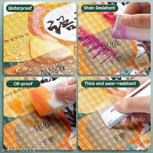 [30 Pcs-3 Different sizes-10 Each] Transparent Paper Sticker Book Cover Film Clear Matte for Craft 30Pcs,Waterproof School Textbook Protective Case Can Be Cut Self-Adhesive A4 Book Cover - Totnox 