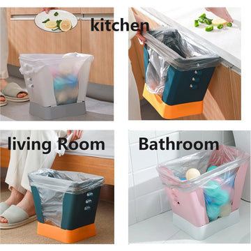 Plastic Garbage Waste Bin with Bag Holder (1 Pc) - Totnox 