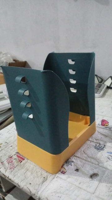 Plastic Garbage Waste Bin with Bag Holder (1 Pc) - Totnox 