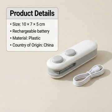 Mini Bag Sealer, 2 in 1 Seal & Cutter Heat Sealers - Totnox 