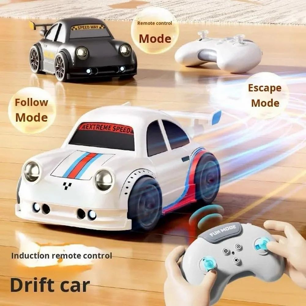 Mini Rc Intelligent Sensor Stunt Car Mini Dream Racing Car Follow Me Escape Mode Fall Resistant Car - Totnox 