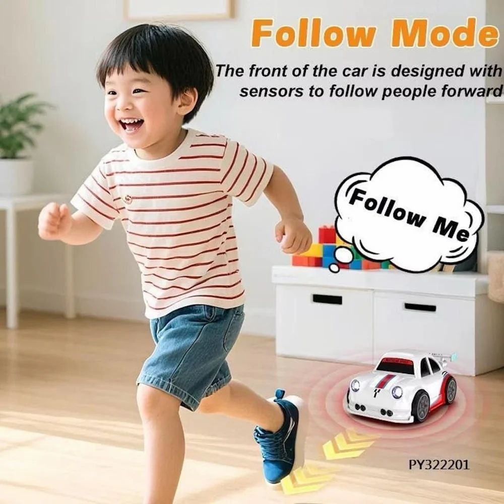 Mini Rc Intelligent Sensor Stunt Car Mini Dream Racing Car Follow Me Escape Mode Fall Resistant Car - Totnox 